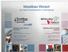 Tablet Screenshot of metallbau-worsch.de